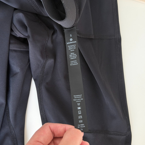 Lululemon Surge Light Tight Mens Small Black Legging 23'' Side Pocket Reflective - Picture 10 of 10